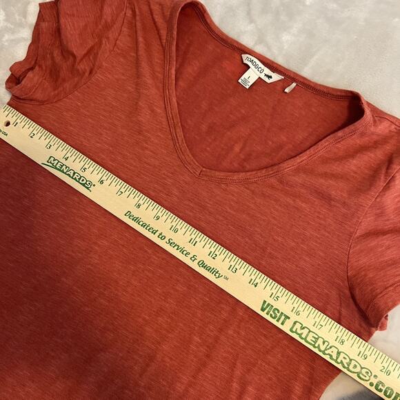 Toad Co Top Womens Large Orange Marley II SS Tee Organic Cotton Minimal Casual - Picture 7 of 12